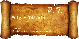 Pulger Tóbia névjegykártya